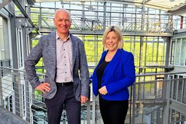 Technischer Beigeordneter Harald Droste und Bürgermeisterin Ursula Baum