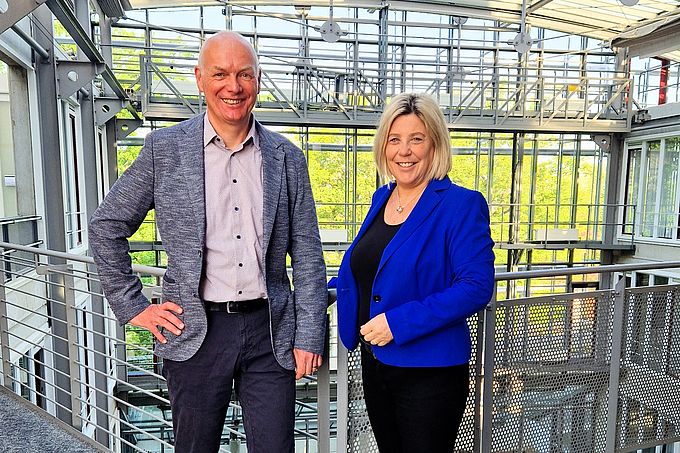Technischer Beigeordneter Harald Droste und Bürgermeisterin Ursula Baum