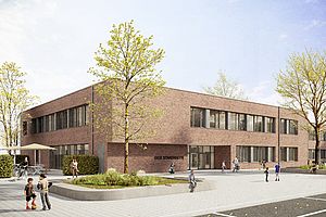 Außenperspektive Neubau Grundschule Stakerseite