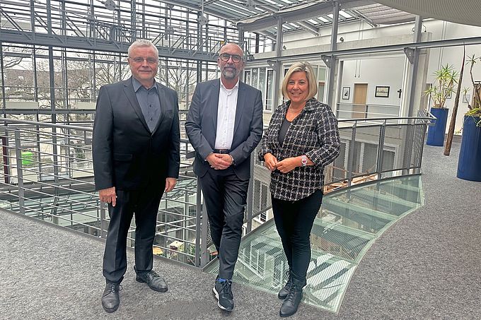 v.l.n.r. Car lWilhelm Bienefeld, Bert Roemgens, Ursula Baum